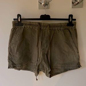 Dark Olive Cosmic Blue Love Shorts